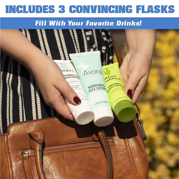 GoPong Hidden Lotion Flask, Bring Alcohol Anywhere, 3-Pack - New! - Picture 4 of 8